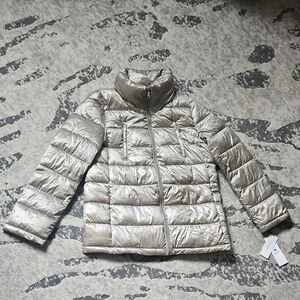 Calvin Klein Puffer Jacket with Quilted Design and Stand-Up Collar